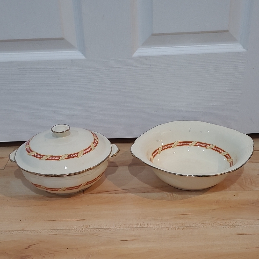 Vintage Alfred Meakin Royal Marigold Lenora Pattern, 2 Serving Dishes